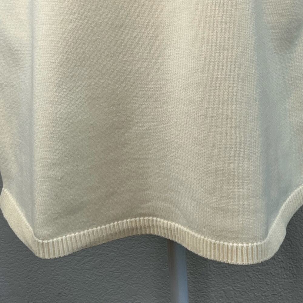 Rumored Ivory Cream Birkin Knit Crew Neck Mini Dress Eyelet Bodice NWT Large - Picture 7 of 14